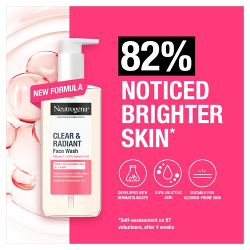 Neutrogena Clear & Radiant Face Wash with Vitamin C + 0.5% Salicylic Acid