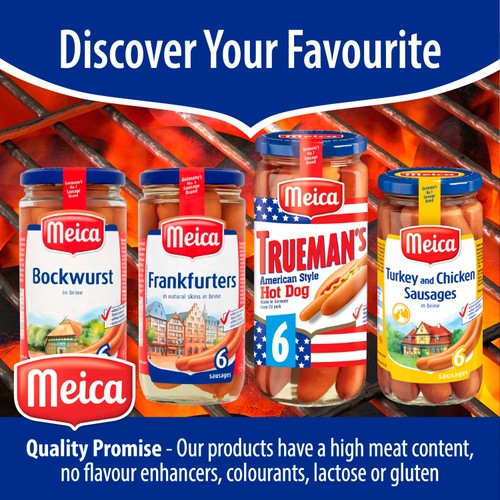  Meica Frankfurter Pork Hot Dog Sausages