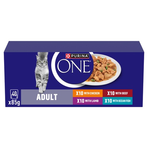 Purina One Mini Fillets Mixed Selection in Gravy Wet Cat Food 