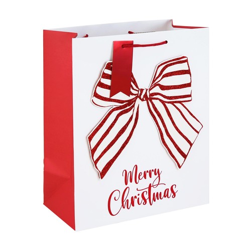 Merry Christmas Bow Gift Bag