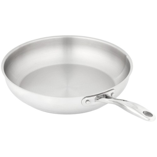 Stainless Steel Frying Pan - 5 Ply Steel Skillet - Professional Grade Pans For Cooking - 28cm Cooking Surface - 15