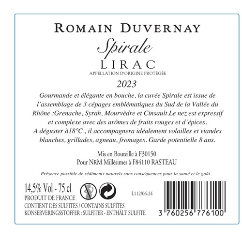 Romain Duvernay Prestige Spiral AOP Lirac