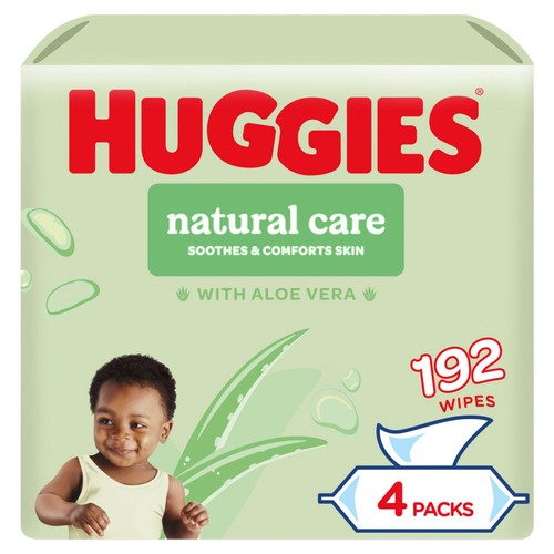 Huggies Natural Care Baby Wipes Quad Pack