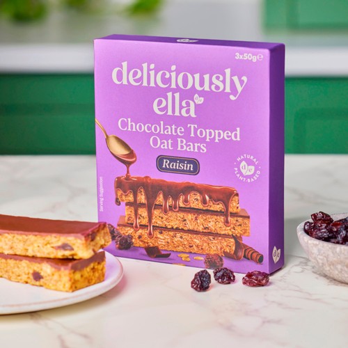 Deliciously Ella Raisin Chocolate Topped Oat Bar Multipack