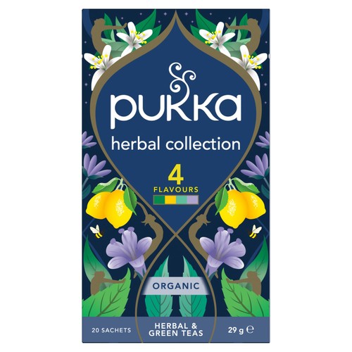 Pukka Organic Herbal Tea Collection, 4 Best Seller Flavours x20 Tea Bags