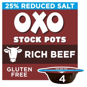 Oxo Reduced Salt Rich Beef Stock Pots 4 x 20g