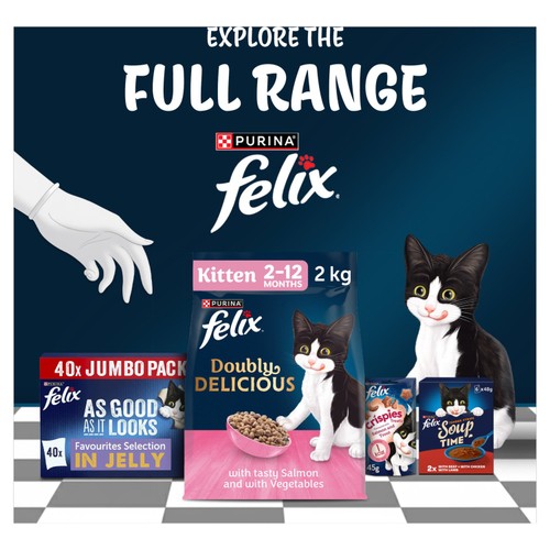 Felix Doubly Delicious Kitten Salmon & Vegetables Dry Cat Food