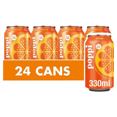 Poppi Orange Soda Cans