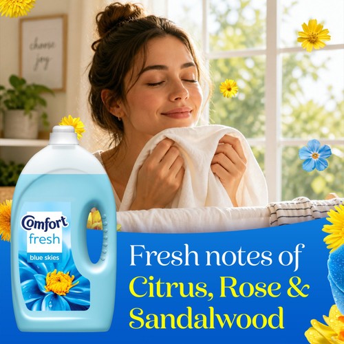 Comfort Fresh Blue Skies Fabric Conditioner 80 Washes