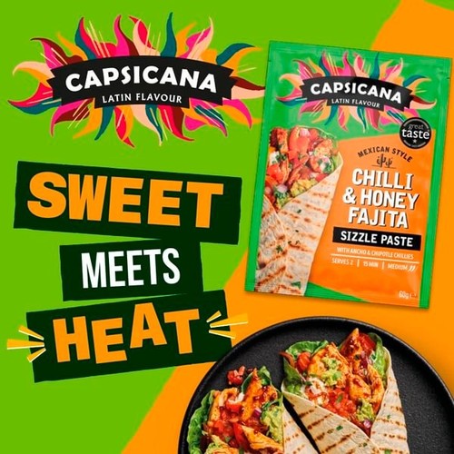 Capsicana Mexican Chilli & Honey Fajita Cooking Paste Serves 2 Medium/Mild