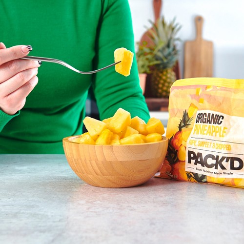 PACK'D Organic & Chopped Pineapple