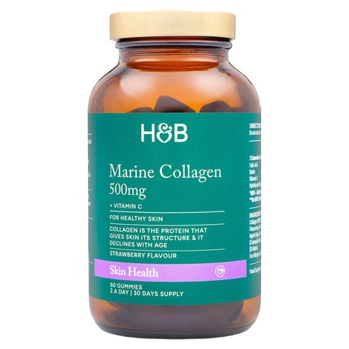 Holland & Barrett Bovine Collagen 500mg Gummies Strawberry Flavour