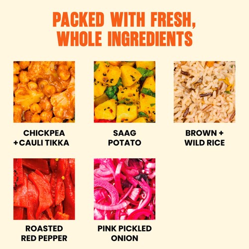 Pollen + Grace Tikka Chickpea + Vegetable Hot Bowl