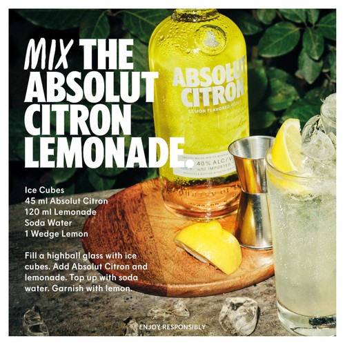 Absolut Citron Lemon Flavoured Swedish Vodka