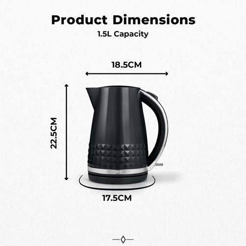 Tower Solitaire 1.5L 3KW Kettle Black