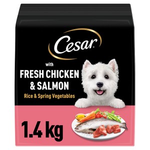 Cesar Adult Dog Food Complete Dry With Chicken, Salmon And Vegetables 1.4kg