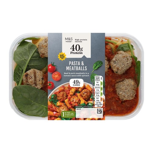 M&S High Protein Pasta & Meatballs Box
