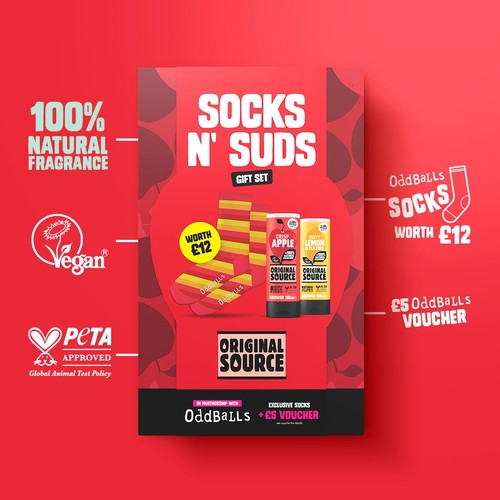 Original Source Sole Mates Shower Gel Duo & Socks Gift