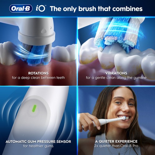 Oral-B iO2 Series Simple White Electric Toothbrush + Travel Case