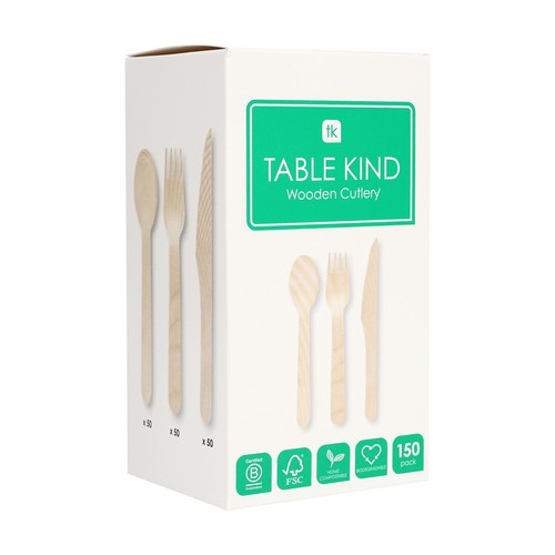 Talking Tables Table Kind Wooden Cutlery 