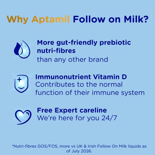 Aptamil 2 Follow On Baby Milk Formula Liquid Ready to Feed 6-12 Months