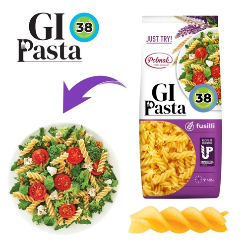 GI Pasta, High Protein & Fibre, Low Glycaemic Index & Low Carb Fusilli