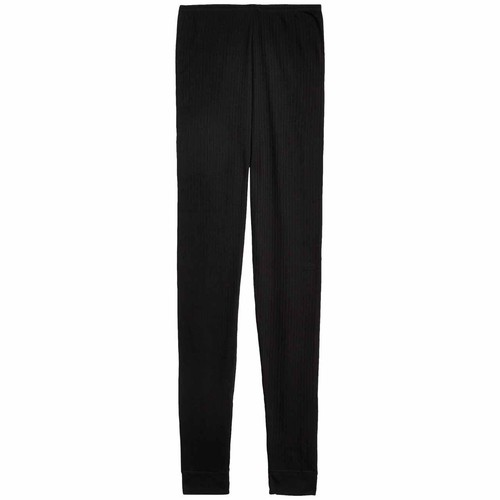 M&S Womens Thermal Pointelle Leggings, size 10, Black Mix