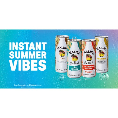Malibu Coconut Rum & Pineapple Sparkling Cocktail Pre-Mixed Can