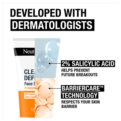 Neutrogena Clear & Defend Face Scrub with 2% Salicylic Acid