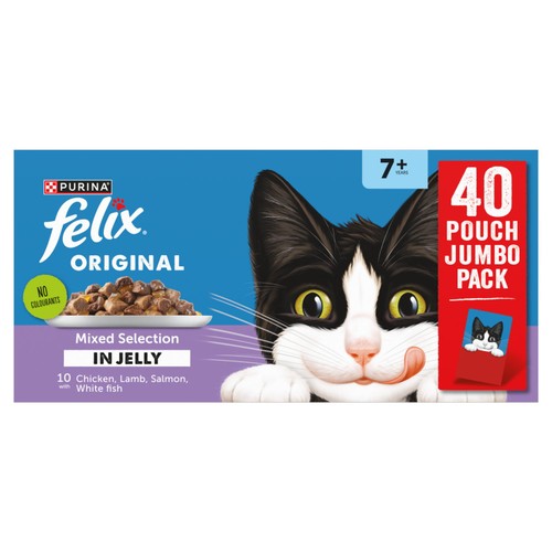 Felix Original Senior 7+ Mixed Selection in Jelly Wet Cat Food