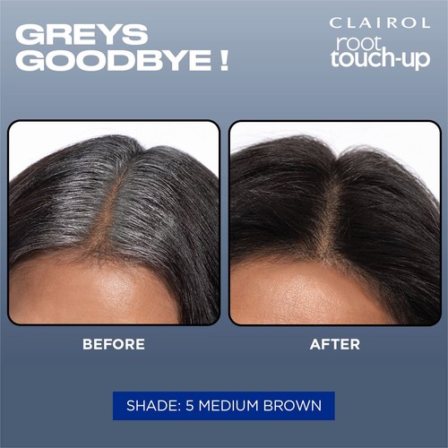 Clairol Root Touch-Up Permanent Hair Dye 5 Medium Brown, Full Coverage