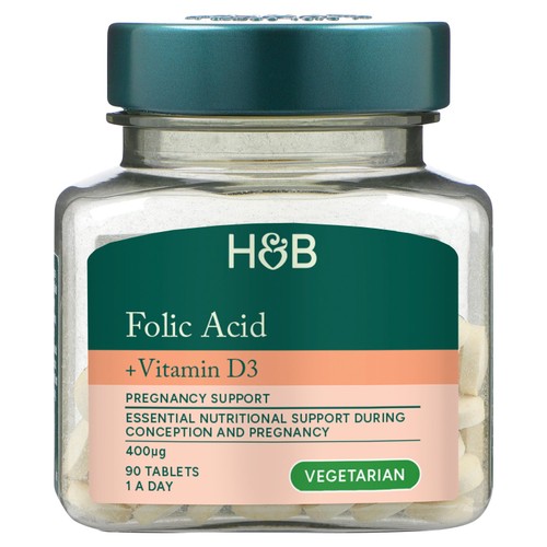 Holland & Barrett Folic Acid & Vitamin D3 Pregnancy Support Tablets