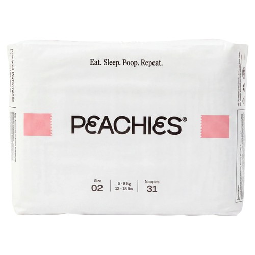 PEACHIES Premium Nappies Size 02 (5-8kg), Single Pack