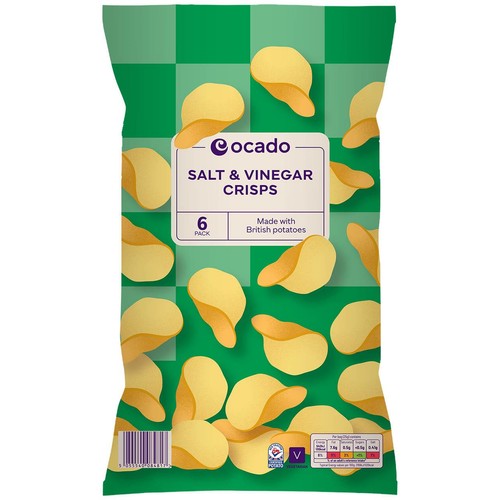 Ocado Salt & Vinegar Crisps Multipack