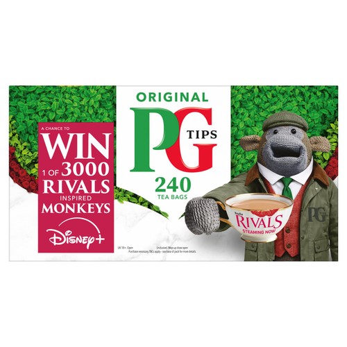 PG Tips 240 Black Tea Plant based biodegradable tea bags