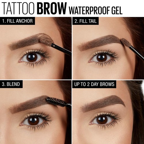 Maybelline Tattoo Brow Longlasting, Smudgeproof, Waterproof Eyebrow Gel 04
