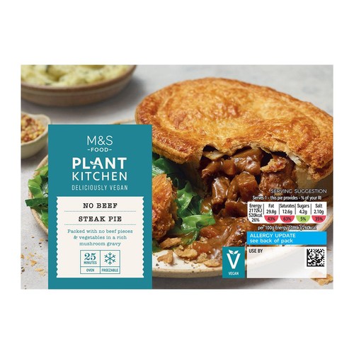 M&S Plant Kitchen Vegan No Beef Steak Pie