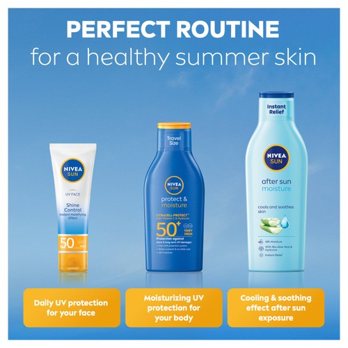 NIVEA SUN Protect & Moisture SPF 50+ Sun Lotion Travel Size