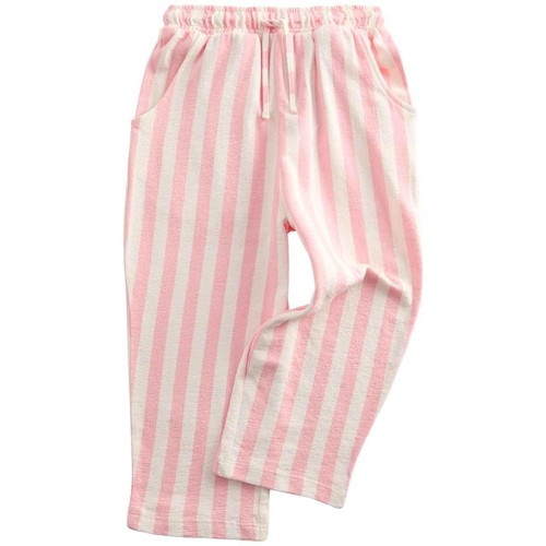 M&S Girls Striped Trousers, 5-6 Years, Pale Pink