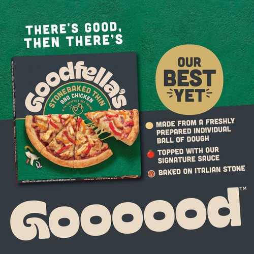 Goodfella's Stonebaked Thin BBQ Chicken Pizza
