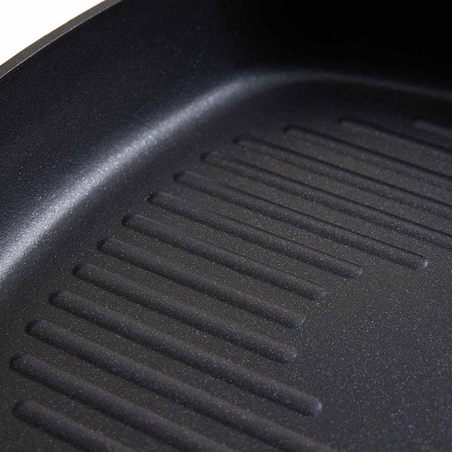 M&S Aluminium 26cm Non Stick Griddle Pan, Black