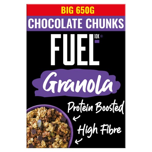 FUEL10K Chocolate Chunk Protein Granola Breakfast Cereal