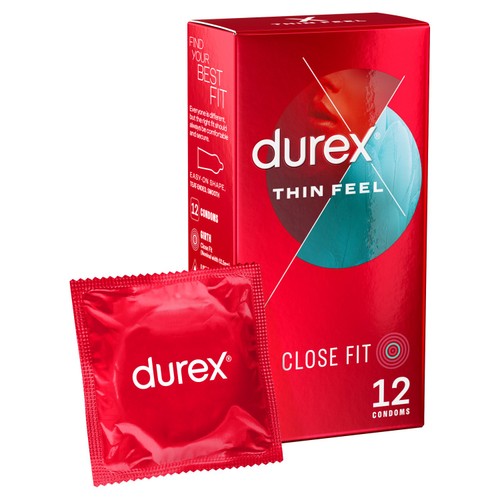 Durex Thin Feel Condoms Enhanced Sensitivity Close Fit