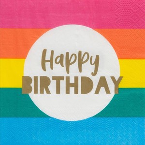 Talking Tables Rainbow Happy Birthday Napkins
