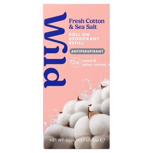 Wild Fresh Cotton & Sea Salt Antiperspirant Roll On Refill