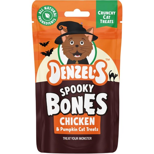Denzel's Spooky Bones - Chicken & Pumpkin Halloween Crunchy Cat Treats
