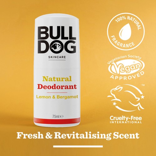 Bulldog Skincare - Natural Deodorant Roll-On Lemon & Bergamot
