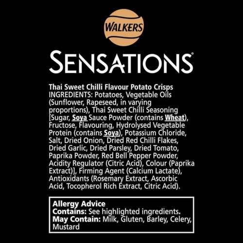 Sensations Crisps Thai Sweet Chilli
