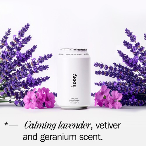 Fussy Refillable Natural Body Wash Lavender Fields