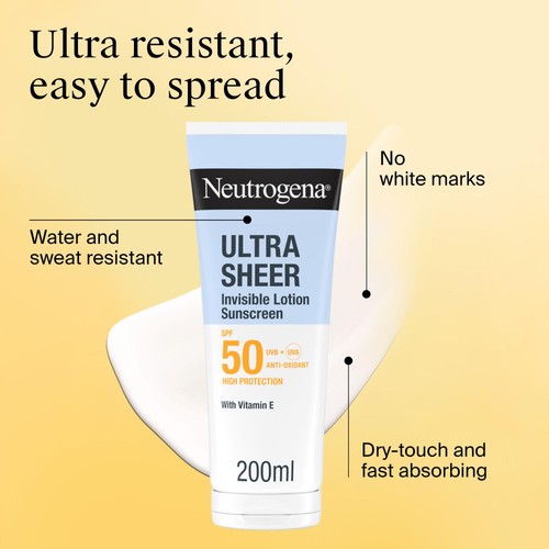 Neutrogena Ultra Sheer Body Sunscreen Lotion SPF50